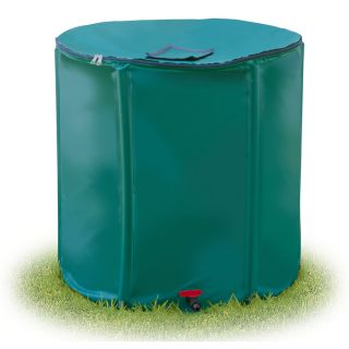 STC 52 Gallon Green Plastic Rain Barrel with Diverter and Spigot