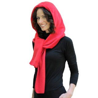 35 Degree Below Fleece Hooded Scarf   Red Health & Personal Care