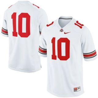 Nike Ohio State Buckeyes #10 Game Football Jersey   White