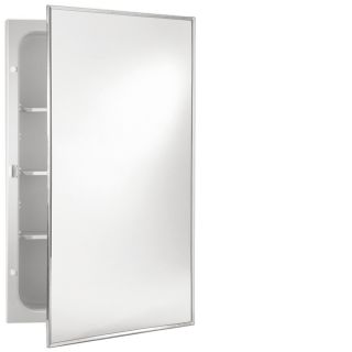 Broan Styleline 22 in H x 16 in W Stainless Steel Plastic Recessed Medicine Cabinet