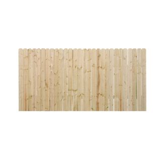 Pine Dog Ear Pressure Treated Wood Fence Panel (Common 4 ft x 8 ft; Actual 3.5 ft x 8 ft)
