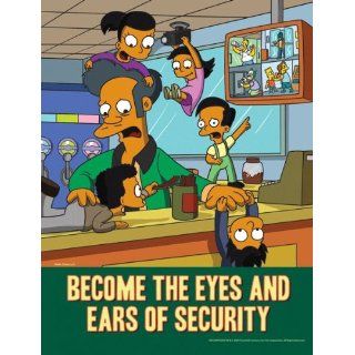 Simpsons Workplace Security Safety Poster   Become The Eyes and Ears Of Security Industrial Warning Signs