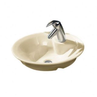 American Standard Morning 4.25 in D Linen Vitreous China Round Vessel Sink