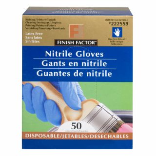 Blue Hawk 50 Count Disposable Nitrile Gloves   Fits All