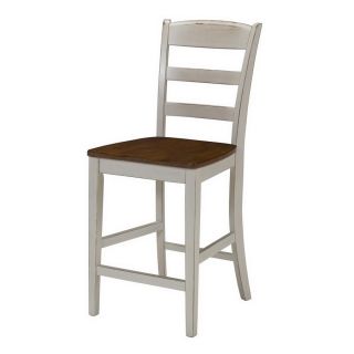 Home Styles Monarch Distressed Antique White 24 in Counter Stool