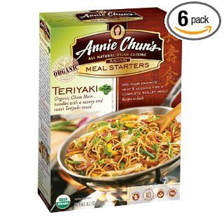 Annie Chun's Teriyaki Chow Mein Noodles & Sauce, 8.2 Ounce Boxes (Pack of 6)  Chow Mein Dishes  Grocery & Gourmet Food