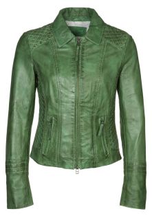 Milestone   PIKKA   Leather jacket   green
