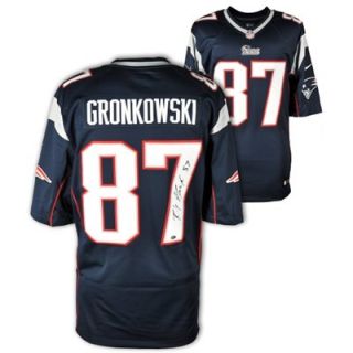 Rob Gronkowski New England Patriots Autographed Nike Replica Blue Jersey