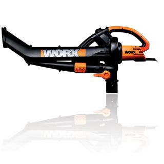 WORX 12 Amp 350 CFM 210 MPH Heavy Duty Corded Electric Leaf Blower with Vacuum Kit