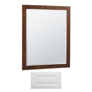 Insignia 32 in H x 26 in W Insignia Satin White Rectangular Bathroom Mirror