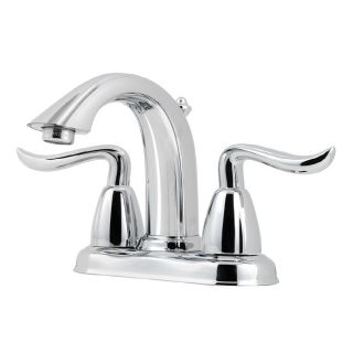 Pfister Santiago Polished Chrome 2 Handle 4 in Centerset WaterSense Bathroom Sink Faucet (Drain Included)