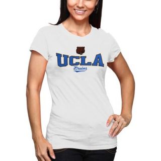 UCLA Bruins Ladies Tissue Slim Fit T Shirt   White