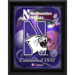 Northwestern Wildcats Team Logo Sublimated 10.5 x 13 Plaque