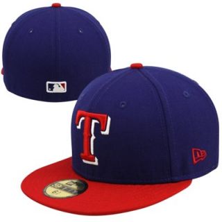 New Era Texas Rangers Two Tone 59FIFTY Fitted Hat   Royal Blue/Red   FansEdge