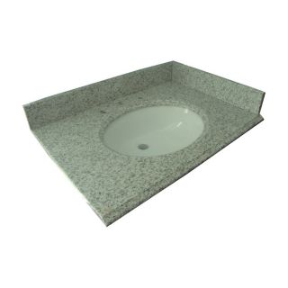 allen + roth 43 in W x 22 in D Mission White Granite Undermount Single Sink Bathroom Vanity Top