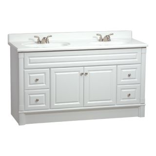 ESTATE by RSI Southport 60 in x 21 in White Casual Bathroom Vanity