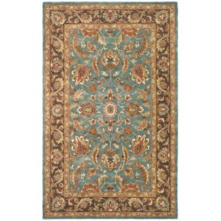 Safavieh Heritage 27 in x 48 in Rectangular Blue Floral Wool Accent Rug