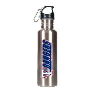 Texas Rangers   MLB 26oz Aluminum Water Bottle with Black Top  Travel Mugs  Sports & Outdoors