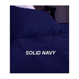 300TC Egyptian Cotton KING/CALIFORNIA KING NAVY SOLID DUVET COVER SET BY MARRIKAS  