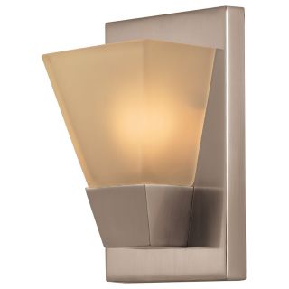 Portfolio 5.52 in W 1 Light Brushed Nickel Pocket Hardwired Wall Sconce