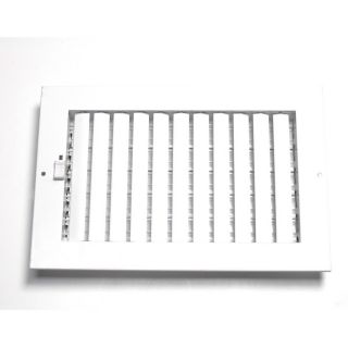 Accord 8 in x 14 in White Adjustable Sidewall/Ceiling Register