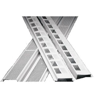 AIR VENT INC. White Aluminum Under Eave Vent (Fits Opening 1.5 in; Actual 8 in)
