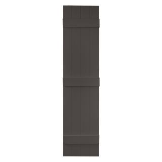 Vantage 2 Pack Charcoal Gray Board and Batten Vinyl Exterior Shutters (Common 63 in x 14 in; Actual 62.5 in x 13.875 in)