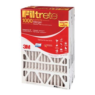 Filtrete 2 Pack Allergen Reduction Electrostatic Pleated Air Filters (Common 20 in x 25 in x 4 in; Actual 19.75 in x 24.4375 in x 4 in)