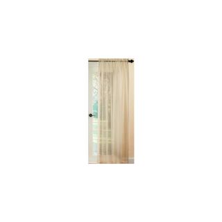 Waverly Waverly Home Classics 84 in L Checked Taupe Rod Pocket Sheer Curtain