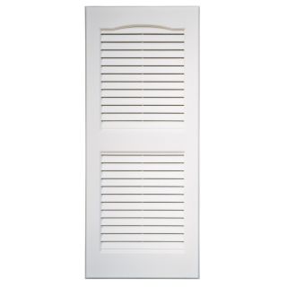 Severe Weather 2 Pack White Louvered Vinyl Exterior Shutters (Common 47 in x 15 in; Actual 46.5 in x 14.5 in)