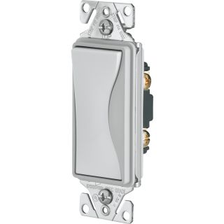 Cooper Wiring Devices 15 Amp ASPIRE White Satin Single Pole Decorator Light Switch