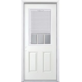 ReliaBilt 9 Lite Prehung Inswing Steel Entry Door Prehung (Common 80 in; Actual 82.75 in x 36 in)