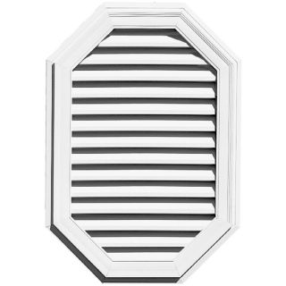 Builders Edge White Vinyl Gable Vent (Fits Opening 13 in x 13 in; Actual 26 in x 38 in)