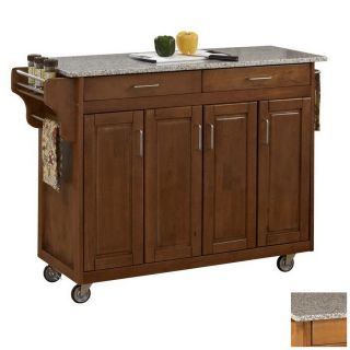 Home Styles 48.75 in L x 17.75 in W x 34.75 in H Cottage Oak Kitchen Island with Casters