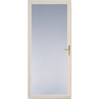 LARSON Almond Williamsburg Full View Tempered Glass Storm Door (Common 81 in x 32 in; Actual 80.72 in x 33.56 in)