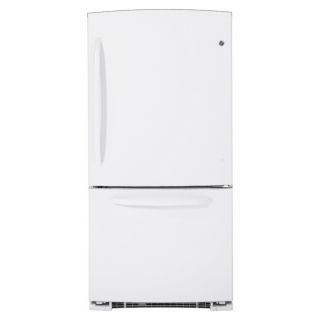 GE 22.7 cu ft Bottom Freezer Refrigerator (White) ENERGY STAR