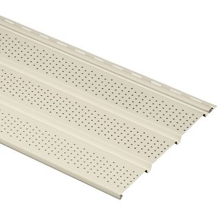 Durabuilt Cream Triple Vented Soffit (Common 12 in x 12 ft; Actual 12 in x 12 ft)