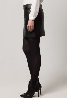 Cigno Nero MACY   Leather skirt   black