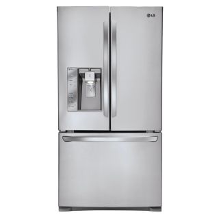 LG 24.6 cu ft French Door Counter Depth Refrigerator with Single Ice Maker (Stainless Steel) ENERGY STAR