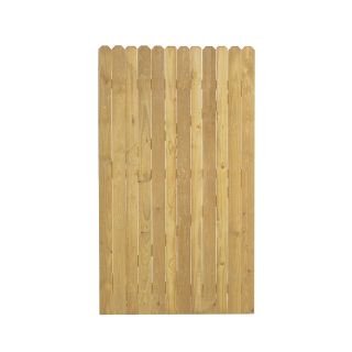 Western Red Cedar Dog Ear Wood Fence Gate (Common 8 ft x 3.5 ft; Actual 8 ft x 3.5 ft)