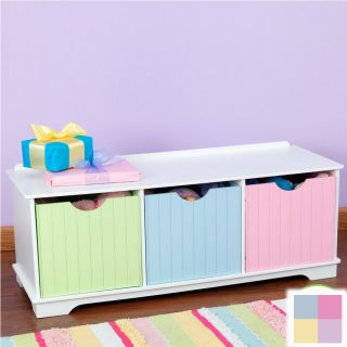 KidKraft 39 in W x 14 in H x 16.49 in D Pastel Composite Wood Bin