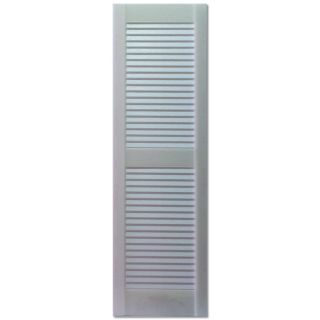 Custom Shutters llc. 2 Pack Paintable Louvered Vinyl Exterior Shutters (Common 47 in x 16 in; Actual 47 in x 16.25 in)