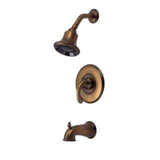 Pfister Treviso Velvet Aged Bronze 1 Handle Bathtub and Shower Faucet with Multi Function Showerhead