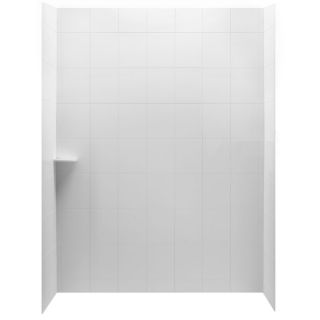 American Standard Ciencia 30 in W x 60 in D x 72 in H Soft White Acrylic Shower Wall Surround Side and Back Panels
