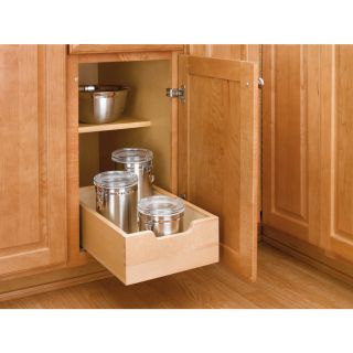 Rev A Shelf 11 in W x 18.5 in D x 5.62 in H 1 Tier Wood Pull Out Cabinet Basket