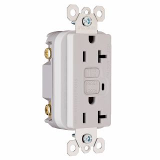 Pass & Seymour/Legrand 20 Amp Gray Decorator GFCI Electrical Outlet