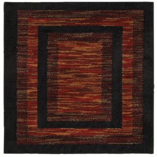 Style Selections Barstow 45 in x 27 in Rectangular Black Border Accent Rug
