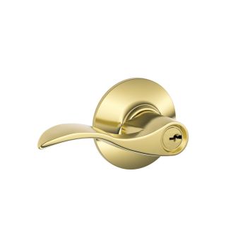 Schlage Accent Bright Brass Residential Keyed Entry Door Lever