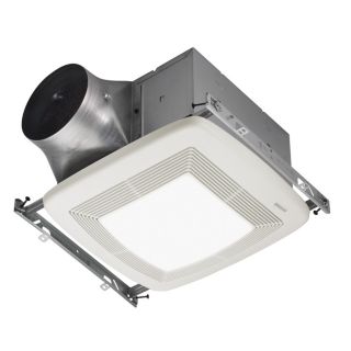 Broan 3/8 Sones 80 CFM White Bathroom Fan with Room Light and Night Light ENERGY STAR