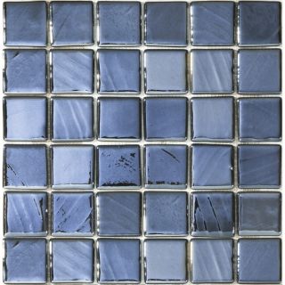 Elida Ceramica Black Pearl Glass Mosaic Square Indoor/Outdoor Wall Tile (Common 12 in x 12 in; Actual 12.5 in x 12.5 in)